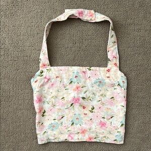 Abercrombie & Fitch Floral Tank Top - Pink and Blue